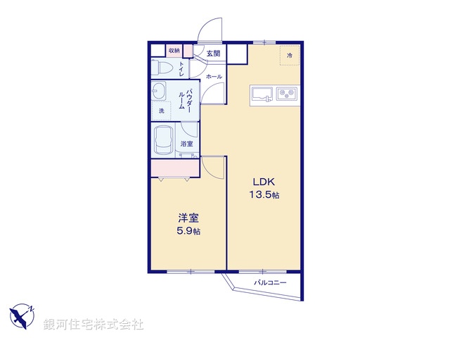 G00384500 神奈川県横浜市磯子区岡村４丁目 中古マンション 1380万円【間取図】