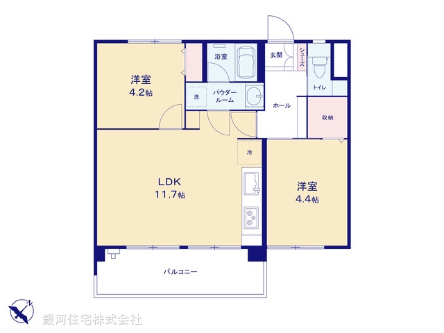 G00384515 神奈川県横浜市磯子区汐見台３丁目 中古マンション 1280万円【間取図】