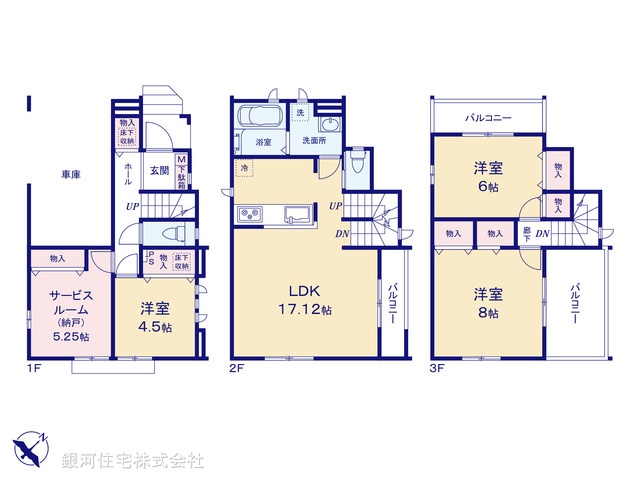 G00384517 千葉県市川市富浜３丁目 新築一戸建て 7290万円【間取図】