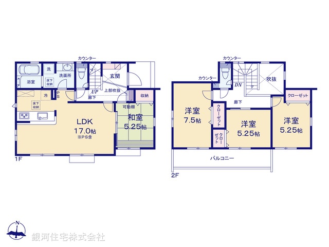 G00384531 埼玉県桶川市坂田東１丁目 新築一戸建て 3998万円【間取図】