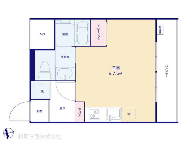 G00384645 東京都世田谷区代沢５丁目 中古マンション 2180万円【間取図】