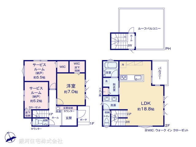 G00384735 神奈川県藤沢市片瀬４丁目 新築一戸建て 6990万円【間取図】