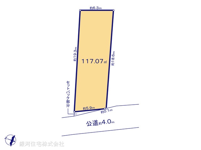 G00384851 神奈川県川崎市中原区小杉御殿町２丁目 土地 1億2800万円【区画図】