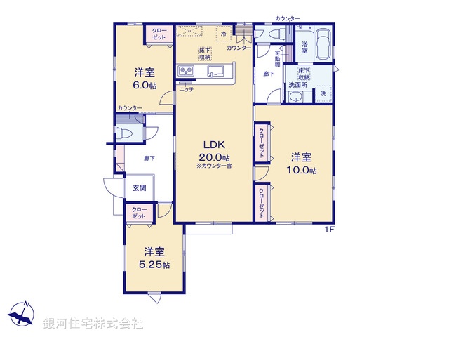 G00384903 埼玉県さいたま市見沼区大字笹丸 新築一戸建て 3998万円【間取図】