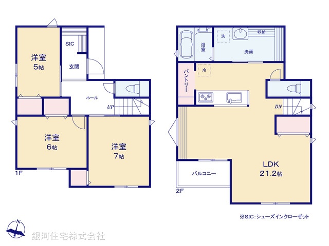 G00385001 神奈川県横須賀市野比２丁目 新築一戸建て 3590万円【間取図】