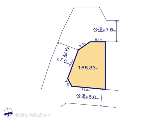 G00385067 神奈川県横浜市都筑区中川４丁目 土地 7780万円【区画図】