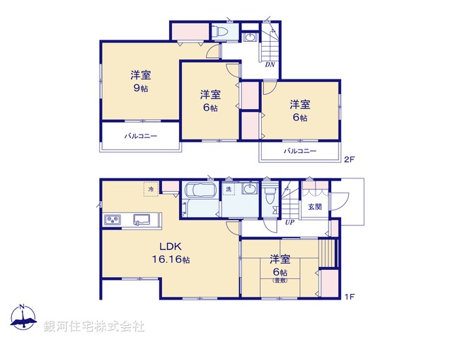 G00385077 千葉県市川市北方町４丁目 新築一戸建て 4690万円【間取図】