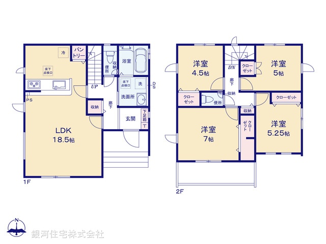 G00385096 埼玉県上尾市大字大谷本郷 新築一戸建て 3780万円【間取図】