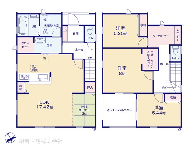 G00385142 千葉県千葉市若葉区愛生町 新築一戸建て 3490万円【間取図】