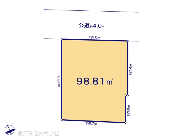G00385195 東京都世田谷区下馬６丁目 土地 1億4000万円【区画図】