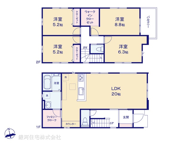 G00385306 千葉県我孫子市寿２丁目 新築一戸建て 4198万円【間取図】