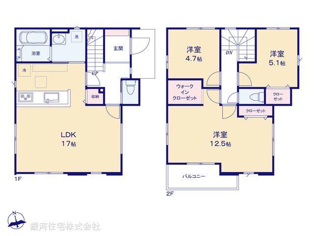 G00385308 千葉県我孫子市寿２丁目 新築一戸建て 4098万円【間取図】