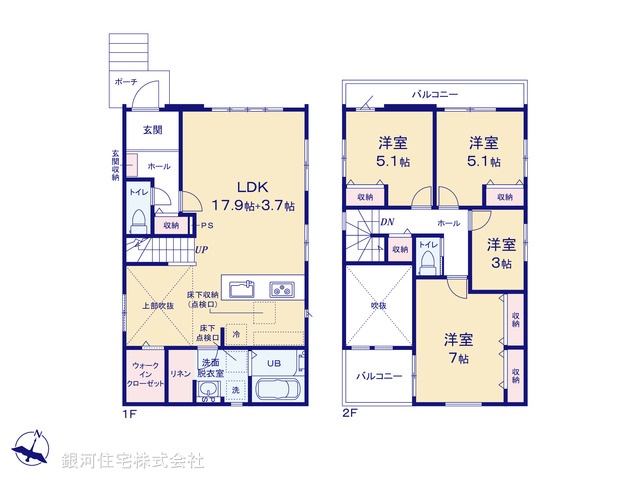 G00385333 千葉県四街道市千代田２丁目 新築一戸建て 2688万円【間取図】