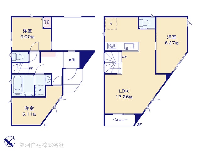 G00385381 神奈川県相模原市南区文京２丁目 新築一戸建て 3480万円【間取図】