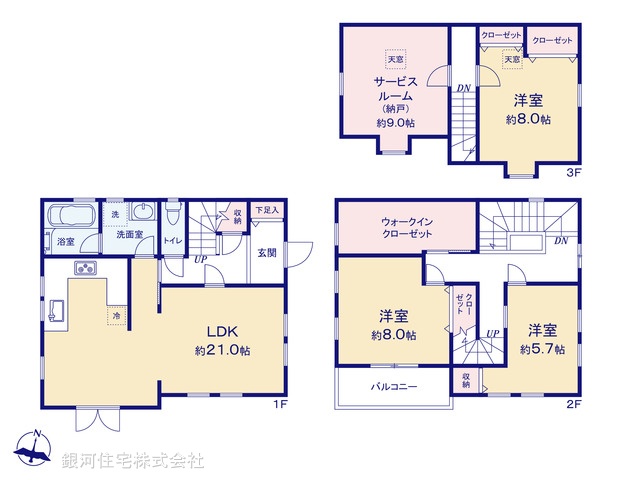 G00385388 埼玉県草加市金明町 中古一戸建て 3999万円【間取図】