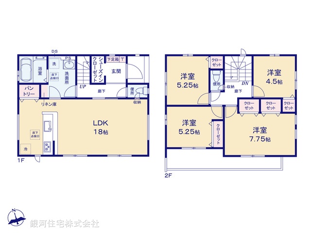 G00385450 千葉県佐倉市石川 新築一戸建て 2999万円【間取図】