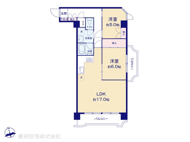 G00385663 埼玉県新座市東北２丁目 中古マンション 2480万円【間取図】