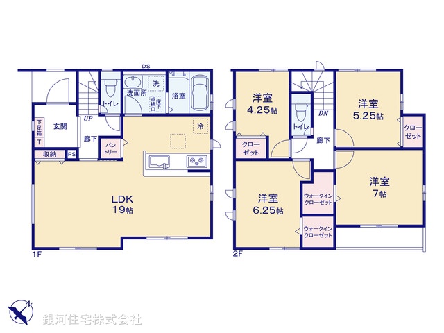 G00385804 千葉県市川市本北方３丁目 新築一戸建て 4680万円【間取図】
