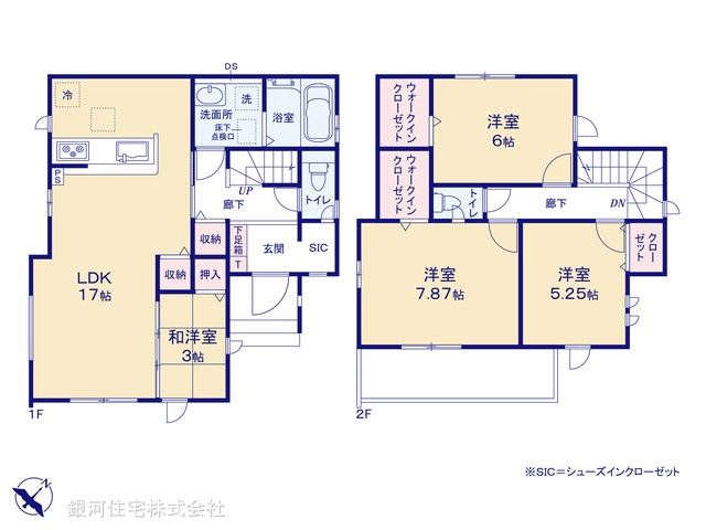 G00385807 千葉県市川市本北方３丁目 新築一戸建て 4380万円【間取図】
