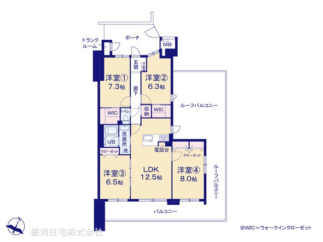G00385849 埼玉県川口市南町１丁目 中古マンション 5480万円【間取図】