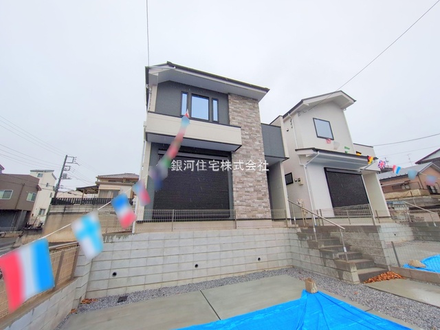 G00385850 千葉県市川市北方町４丁目 新築一戸建て 5199万円 土地面積134.11m² (約40.56坪) 建物面積105.24m² (約31.83坪) 間取り２ＳＬＤＫ 築年月2025年12月(築１年以内)【外観4】