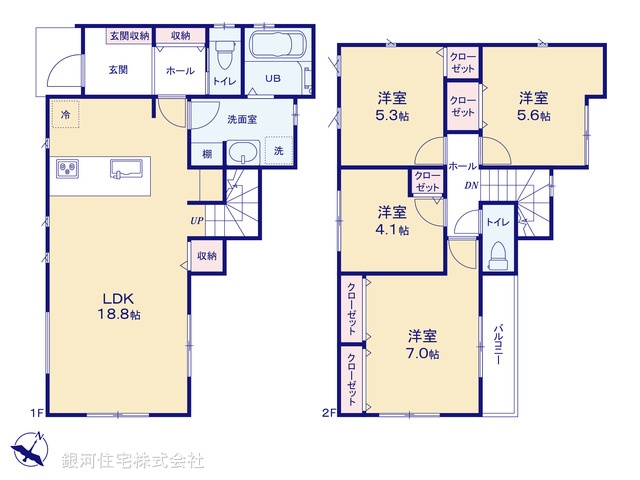 G00385858 東京都八王子市上柚木 新築一戸建て 4790万円【間取図】