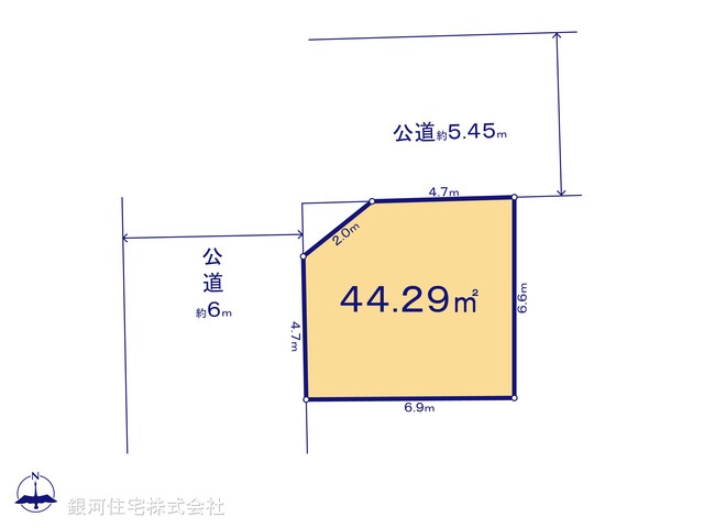 G00385910 神奈川県川崎市中原区小杉御殿町２丁目 土地 5820万円【区画図】