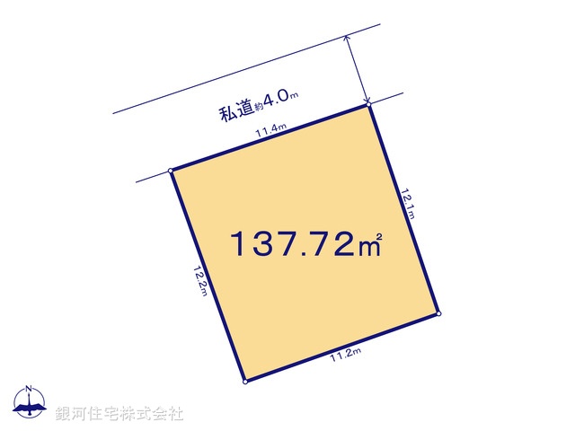 G00385935 東京都板橋区西台２丁目 土地 5560万円【区画図】