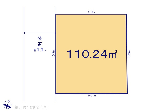 G00385939 東京都清瀬市下清戸５丁目 土地 2399万円【区画図】
