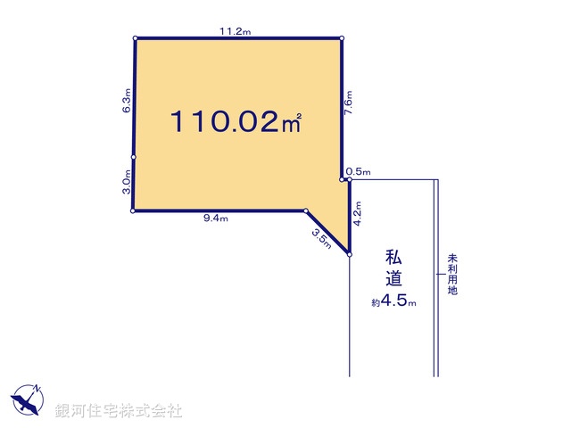 G00385997 東京都東村山市恩多町３丁目 土地 2890万円【区画図】