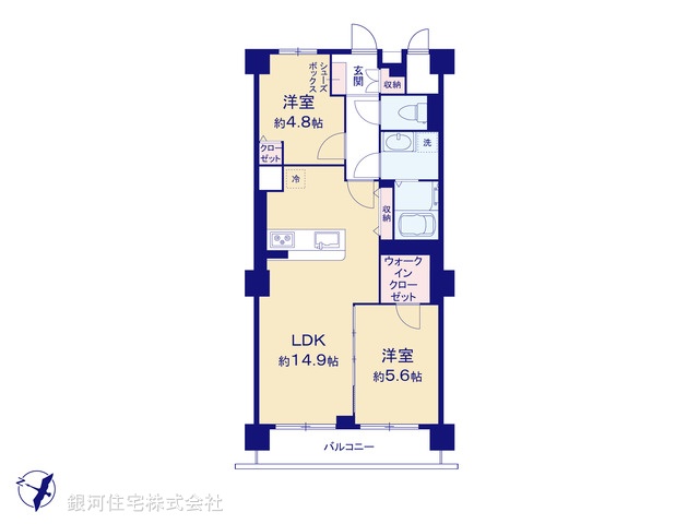 G00386091 千葉県松戸市常盤平３丁目 中古マンション 1598万円【間取図】