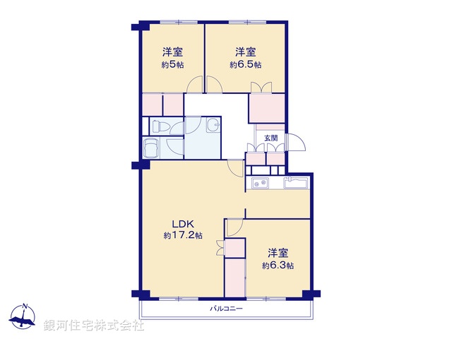 G00386108 神奈川県鎌倉市岡本 中古マンション 2980万円【間取図】