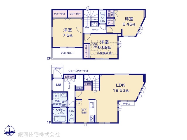 G00386167 神奈川県横浜市緑区三保町 新築一戸建て 5780万円【間取図】