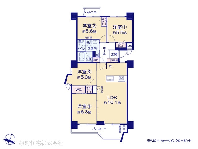 G00386244 神奈川県川崎市麻生区白山１丁目 中古マンション 3180万円【間取図】