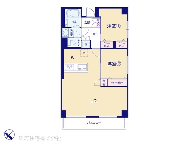 G00386253 神奈川県横浜市磯子区洋光台６丁目 中古マンション 2299万円【間取図】