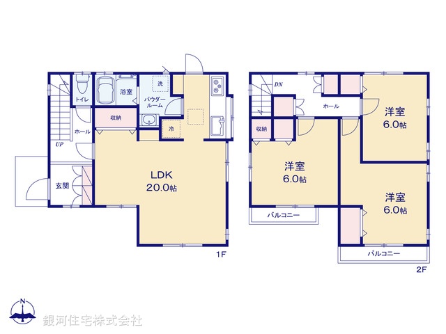 G00386271 神奈川県川崎市多摩区生田５丁目 中古一戸建て 3799万円【間取図】