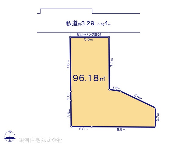 G00386334 東京都大田区新蒲田２丁目 土地 7590万円【区画図】