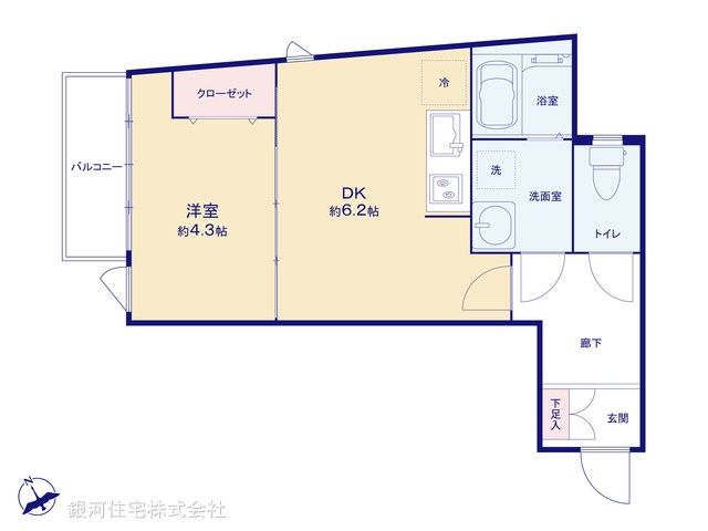 G00386362 東京都目黒区青葉台３丁目 中古マンション 5399万円【間取図】