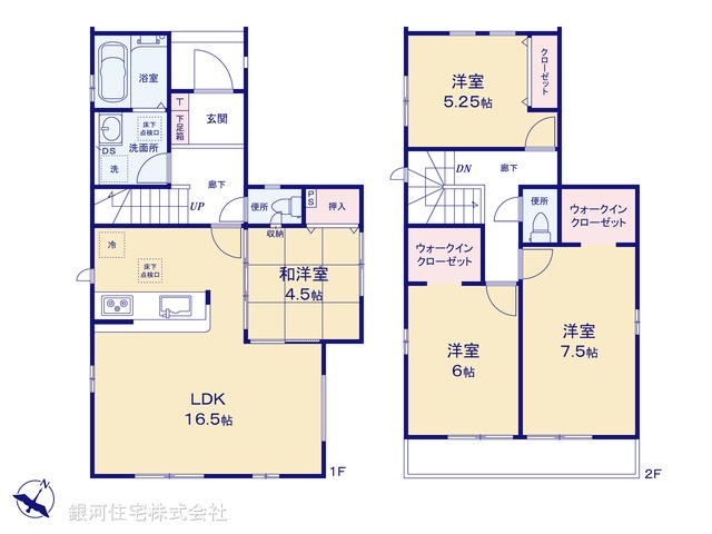 G00386451 千葉県四街道市鹿渡 新築一戸建て 3390万円【間取図】