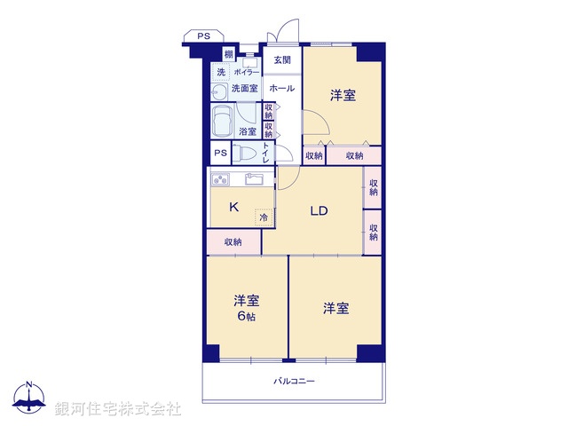 G00386538 東京都荒川区南千住７丁目 中古マンション 4690万円【間取図】