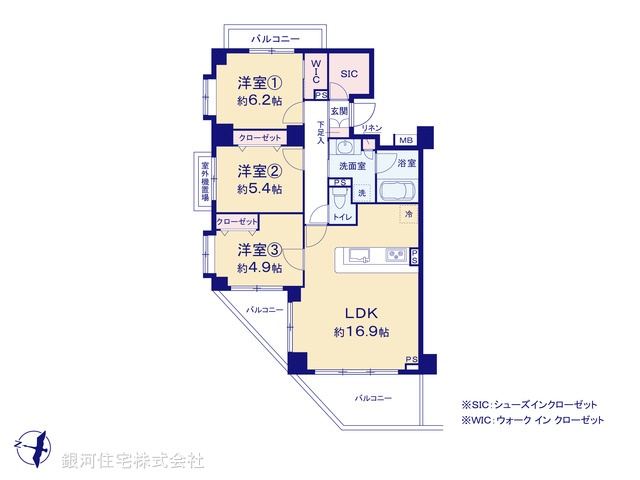 G00386775 東京都世田谷区千歳台４丁目 中古マンション 7699万円【間取図】