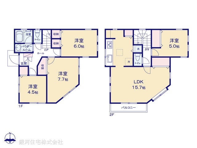 G00386777 神奈川県横浜市港南区笹下３丁目 中古一戸建て 2799万円【間取図】