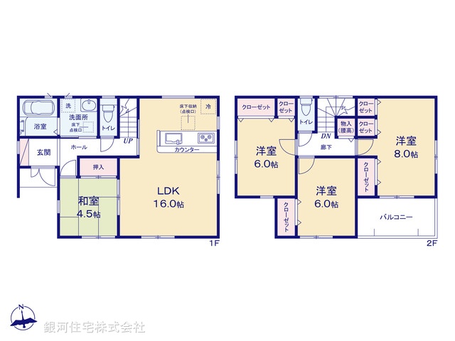 G00386874 千葉県松戸市六高台２丁目 新築一戸建て 3880万円【間取図】