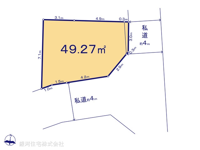G00386931 東京都足立区梅田２丁目 土地 3750万円【区画図】