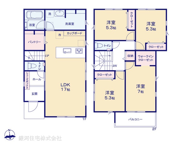 G00386995 神奈川県伊勢原市高森２丁目 新築一戸建て 4080万円【間取図】