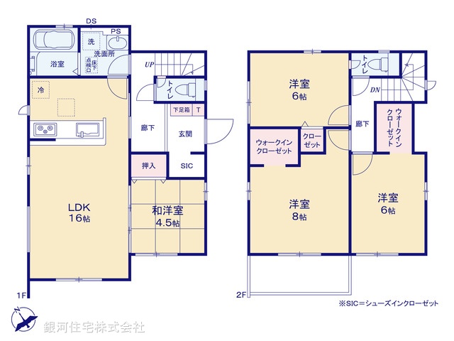 G00387110 千葉県船橋市松が丘１丁目 新築一戸建て 3690万円【間取図】