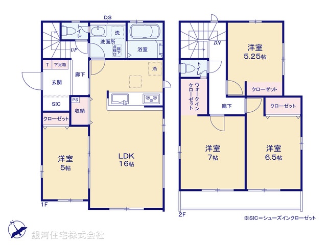G00387111 千葉県船橋市松が丘１丁目 新築一戸建て 3690万円【間取図】