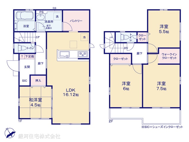 G00387112 千葉県船橋市松が丘１丁目 新築一戸建て 3790万円【間取図】