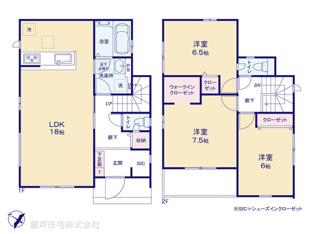 G00387114 千葉県船橋市松が丘１丁目 新築一戸建て 3290万円【間取図】