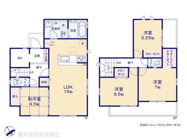 G00387120 千葉県船橋市松が丘１丁目 新築一戸建て 3690万円【間取図】